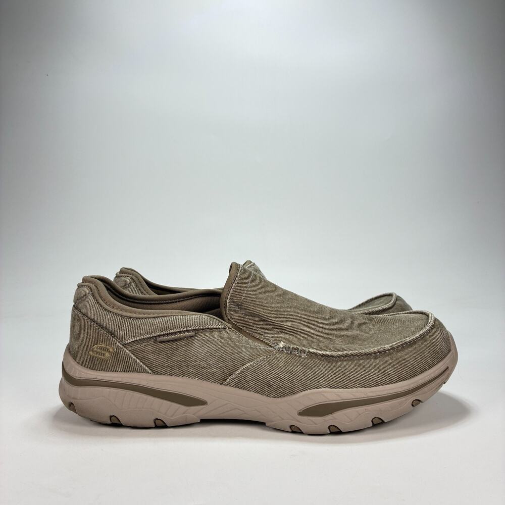 Skechers Relaxed Fit Creston Moseco Taupe Slip On Loafers 65355EWW Men's Size 13